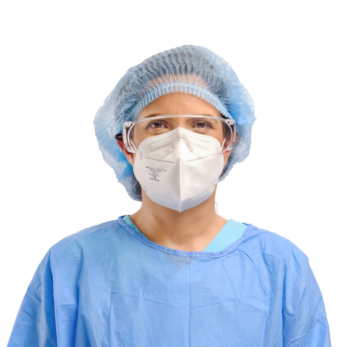 Male Doctor Wearing N95 Respirator