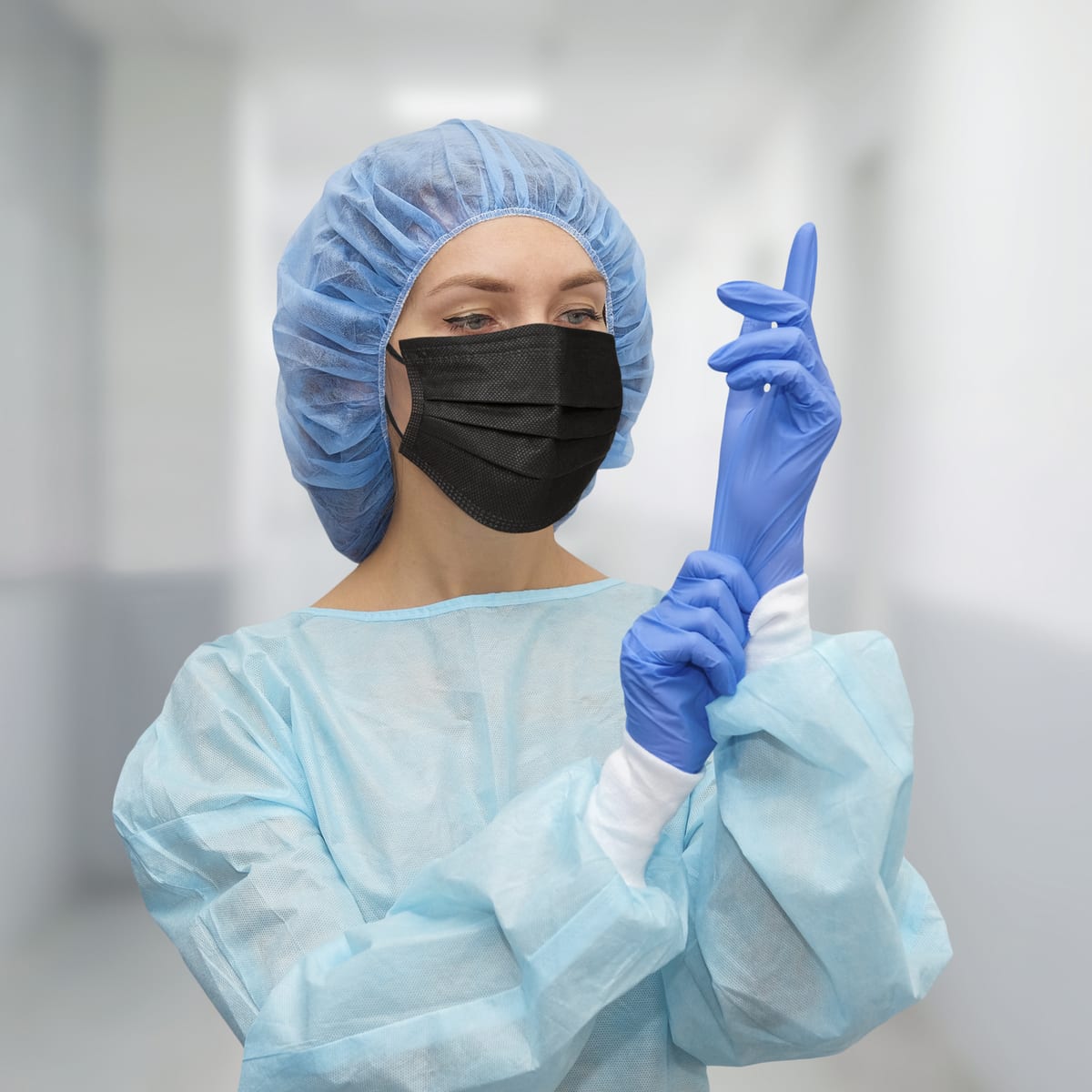 MASC Black 3-Layer Earloop Face Mask 50-Pack