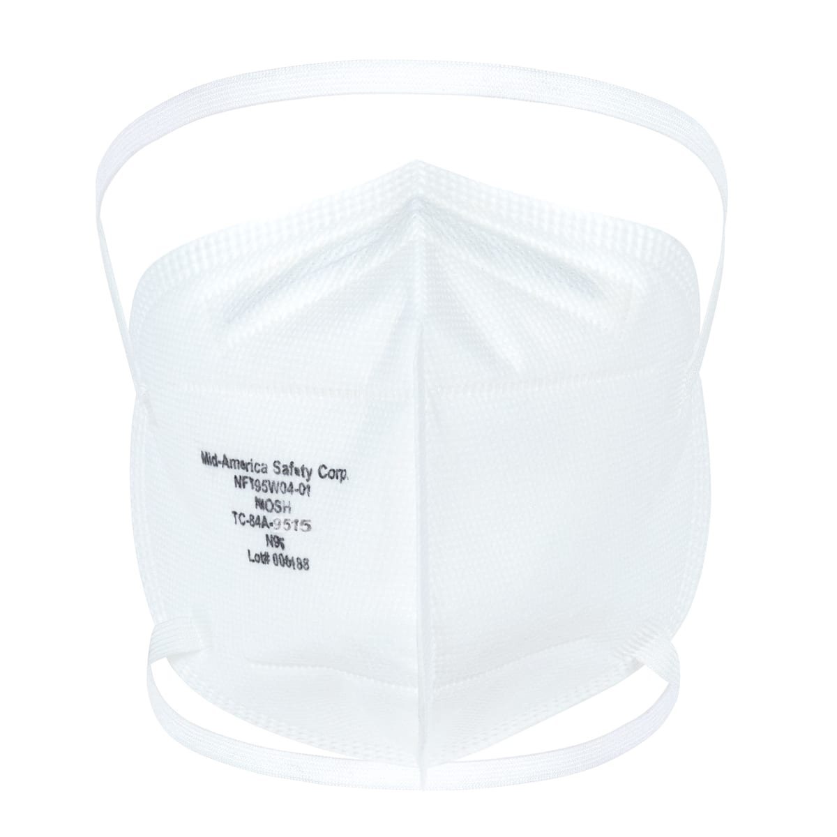 N95 Flat Fold Respirator Front View