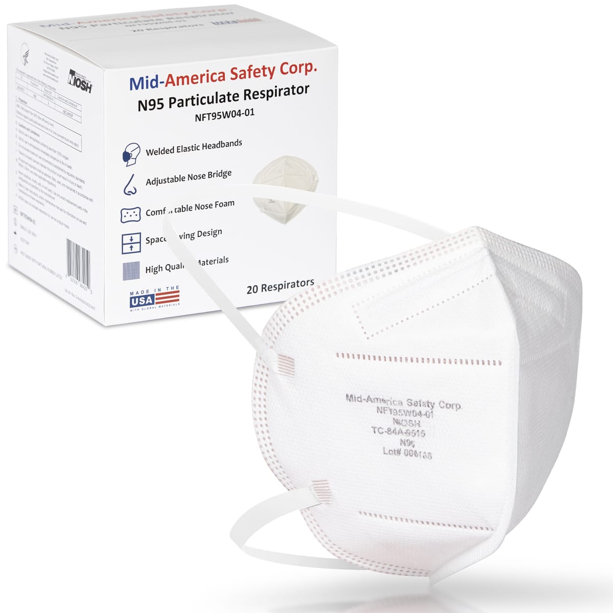 MASC N95 Flat Fold Respirator Package