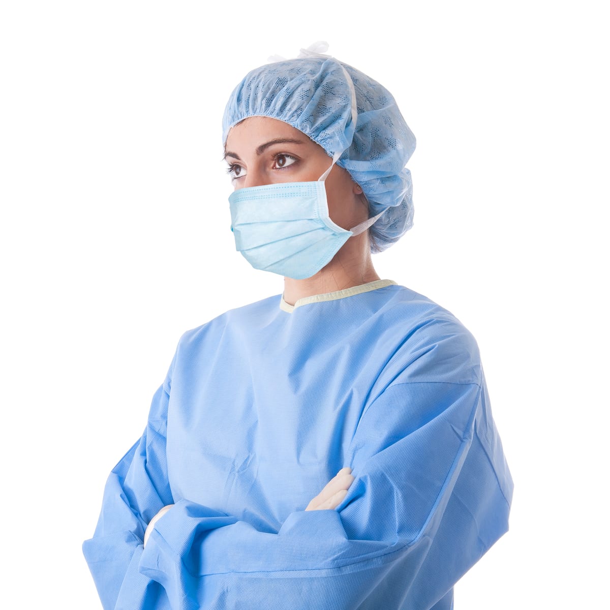 Tie-On Mask White Background